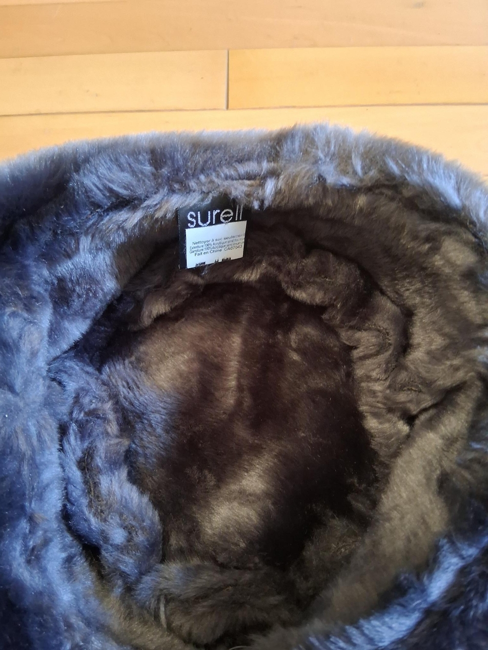 Surell Kids Faux Fur Hat in Charcoal Grey